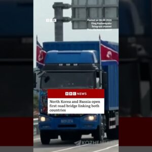 North Korea and Russia open first road bridge linking both countries. #BBCNews