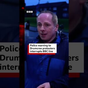 Moment police warning to Drumcree protesters interrupts BBC live. #BBCNews
