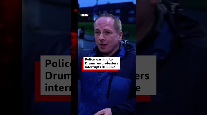 Moment police warning to Drumcree protesters interrupts BBC live. #BBCNews