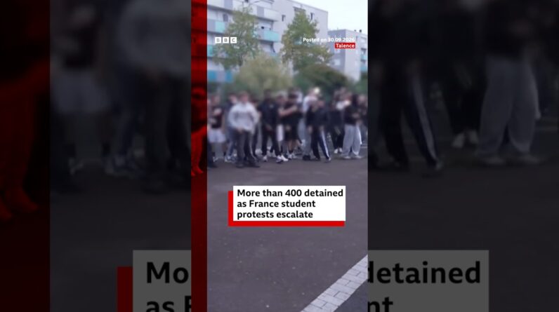 More than 400 detained as France student protests escalate. #BBCNews