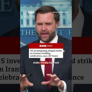 Vance says US is investigating alleged strike on Iranian wedding. #BBCNews
