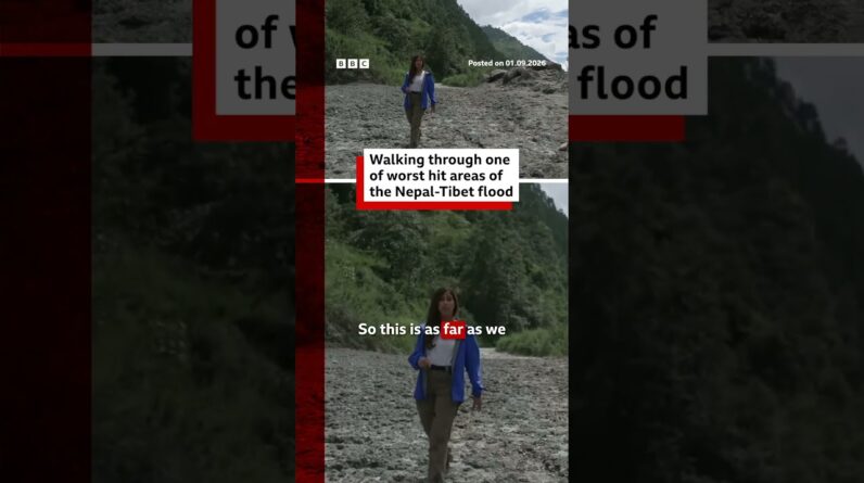 Walking through one of the worst hit areas of the Nepal-Tibet flood. #Nepal #Tibet #BBCNews