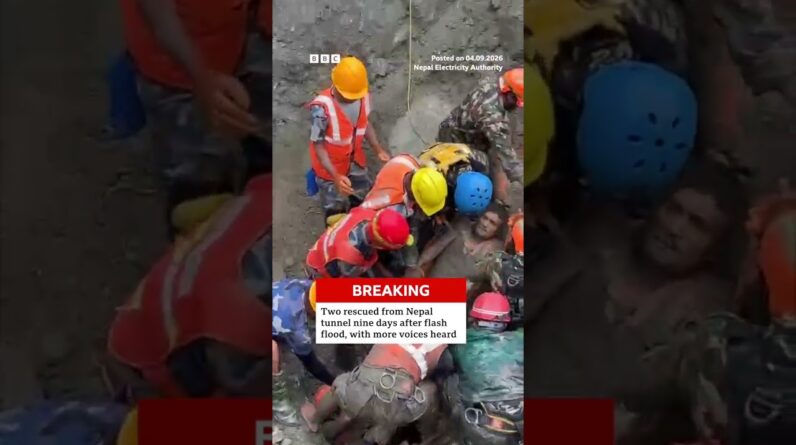 Two people rescued from Nepal tunnel nine days after flash flood. #BBCNews