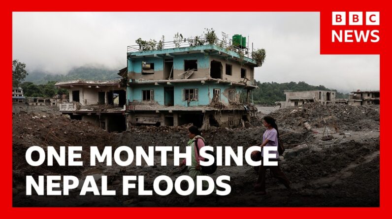 One month since catastrophic floods hit Nepal | BBC News