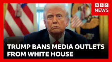 US President Donald Trump bans CNN and Politico from White House | BBC News