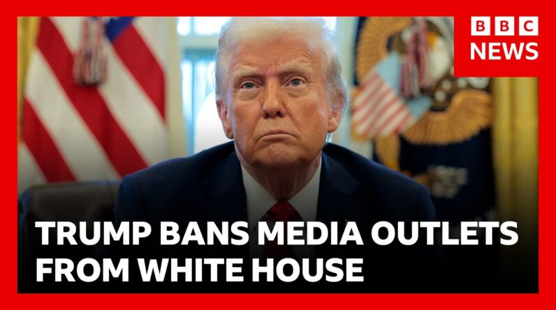US President Donald Trump bans CNN and Politico from White House | BBC News