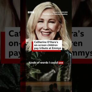 Catherine O'Hara’s on-screen children pay tribute to the late actress. #BBCNews