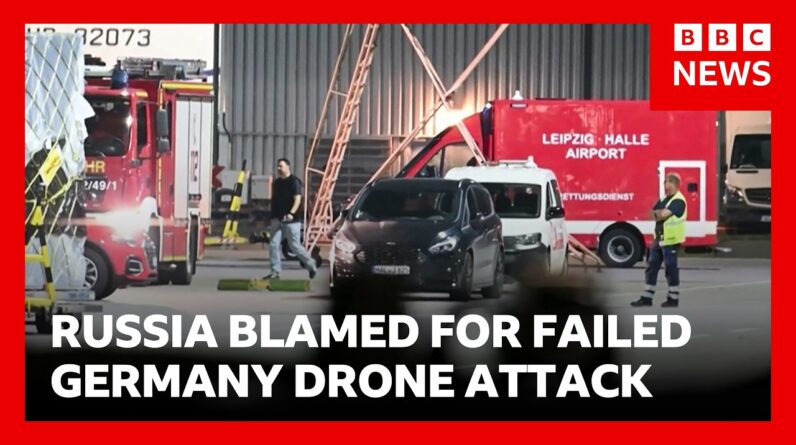 Russia blamed for failed drone attack on airport in Germany | BBC News