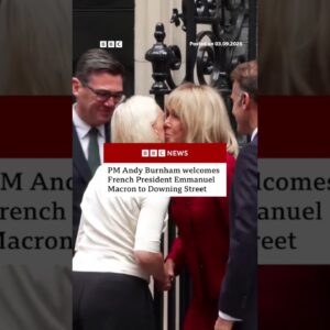 Emmanuel Macron becomes first foreign leader to visit UK PM Andy Burnham in Downing Street. #BBCNews