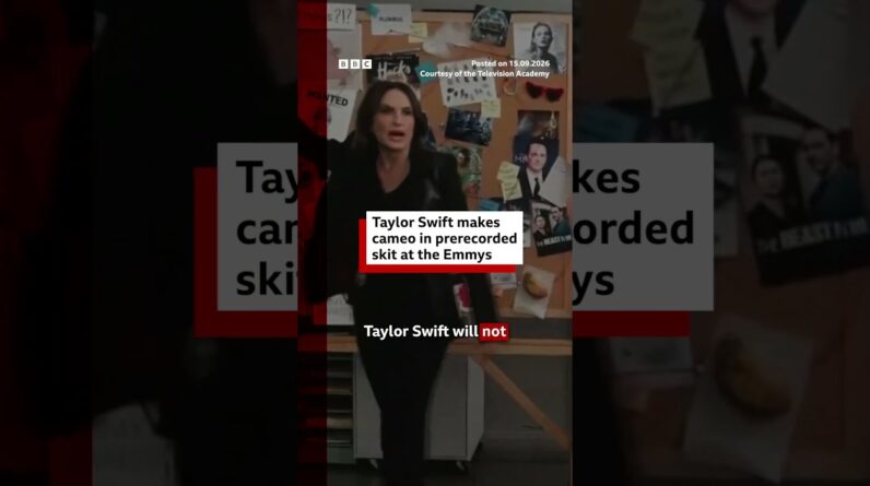 Taylor Swift makes cameo at Emmys. #BBCNews