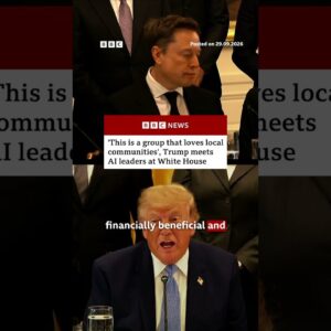 Trump meets with top AI and tech leaders. #BBCNews