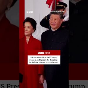 Trump welcomes Xi to White House state dinner. #BBCNews