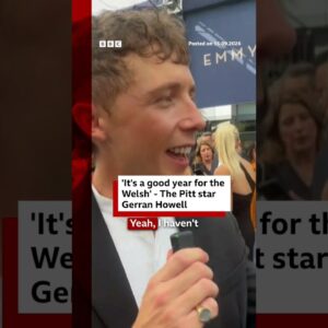 'It's a good year for the Welsh' - The Pitt star Gerran Howell. #Emmys #BBCNews
