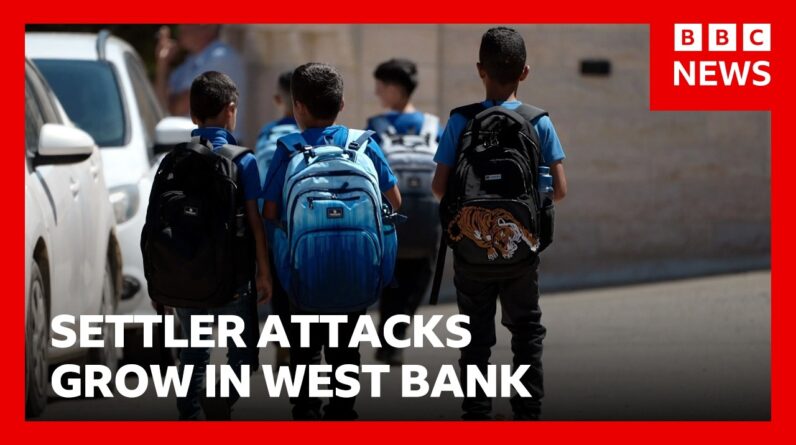 Palestinian parents fear for children's lives at school as settler attacks grow | BBC News