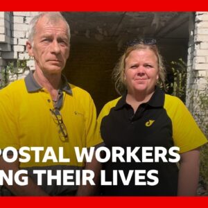 Ukraine's postal workers deliver lifeline under Russian fire | BBC News