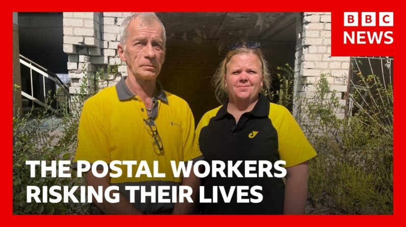 Ukraine's postal workers deliver lifeline under Russian fire | BBC News