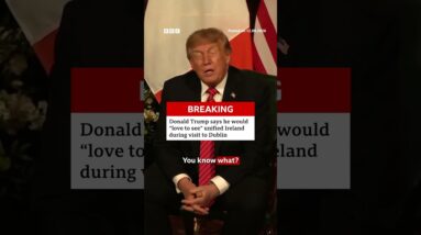 US President Donald Trump thinks a unified Ireland would be a "great thing". #Ireland #US #BBCNews