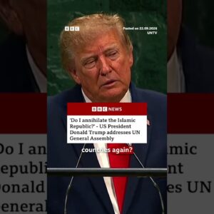 US President Donald Trump addresses UN General Assembly. #BBCNews