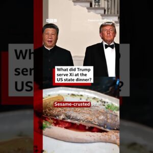 What did Donald Trump serve Xi Jinping at the US state dinner? #BBCNews