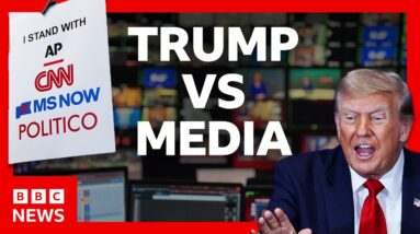 Why Fox News has sided with CNN in US media row with Trump | BBC News