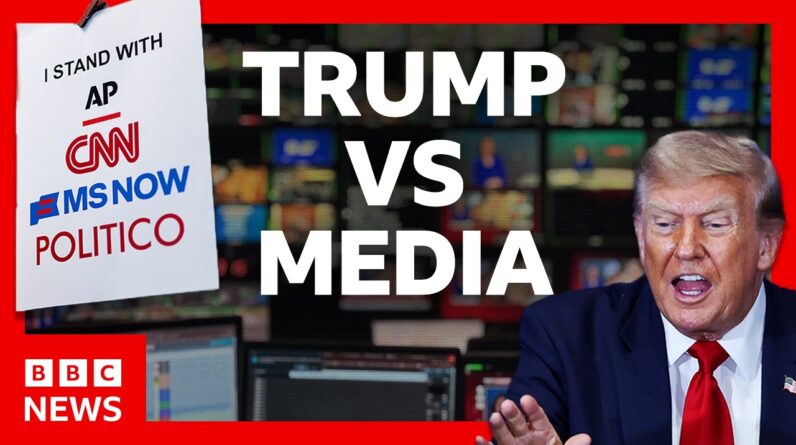 Why Fox News has sided with CNN in US media row with Trump | BBC News