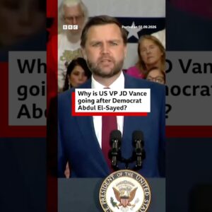 Why is US Vice-President JD Vance going after Abdul El-Sayed? #BBCNews