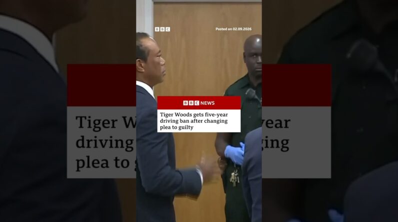 Tiger Woods gets five-year driving ban after changing plea to guilty. #BBCNews