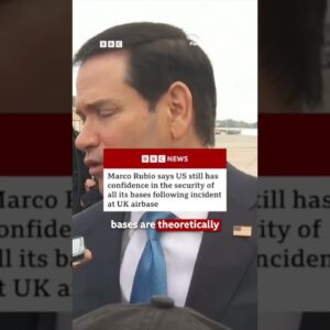 Marco Rubio says US still has confidence in the security of all its bases. #BBCNews