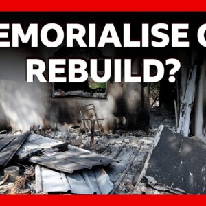 7 October survivors debate how to rebuild homes | BBC News