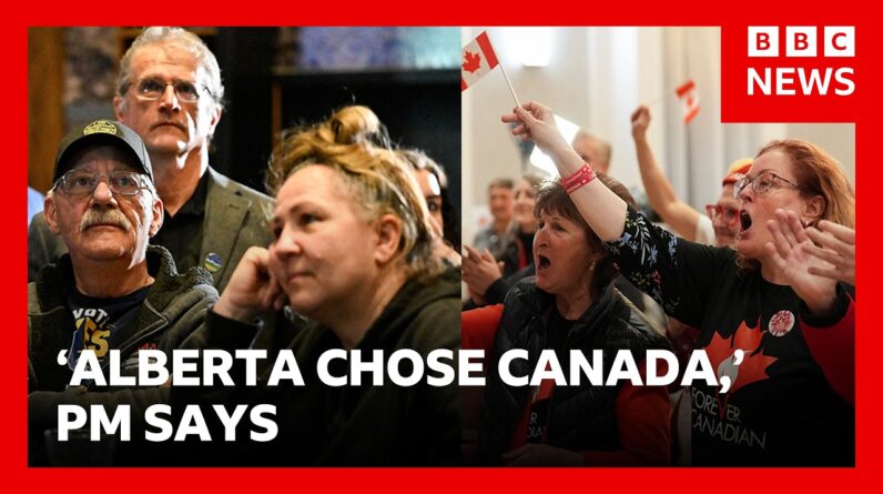 Albertans set to reject separation, vote in favour of Canadian unity | BBC News
