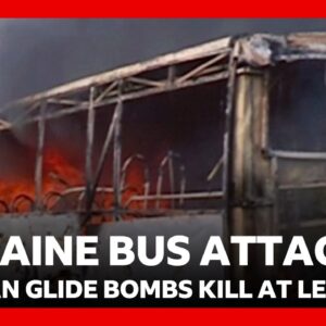 At least 30 dead in Russian glide bomb attacks on buses in Ukraine | BBC News