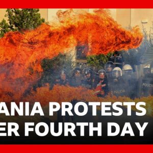 Albania's anti-government demonstrations continue for fourth day | BBC News