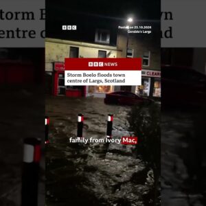 Storm Boelo floods town centre of Largs, Scotland. #StormBoelo #Scotland #BBCNews