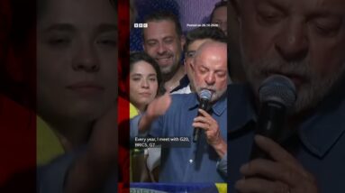 Brazil's President Lula says election win is a 'defeat of lies'. #BBCNews