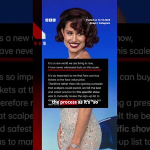 Raye hits back at ticket touts who 'overwhelmed' sign-up for London show. #Raye #London #BBCNews