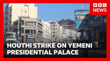 Deadly Houthi missile attack on Yemeni presidential palace | BBC News