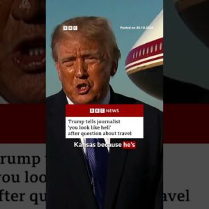 Trump tells journalist "you look like hell" after travel question. #Trump #BBCNews