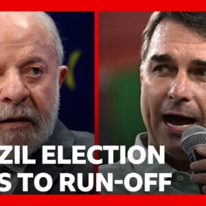 Brazil election goes to run-off as right-wing Flávio Bolsonaro wins first round | BBC News