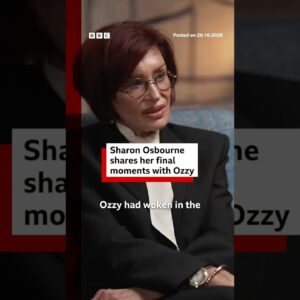 Sharon Osbourne reveals her final moments with Ozzy. #OzzyOsbourne #SharonOsbourne #BBCNews
