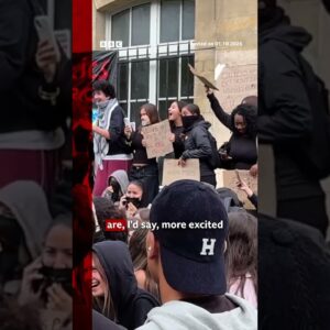 France school protesters tell Macron: 'You've lost Gen Z'. #BBCNews