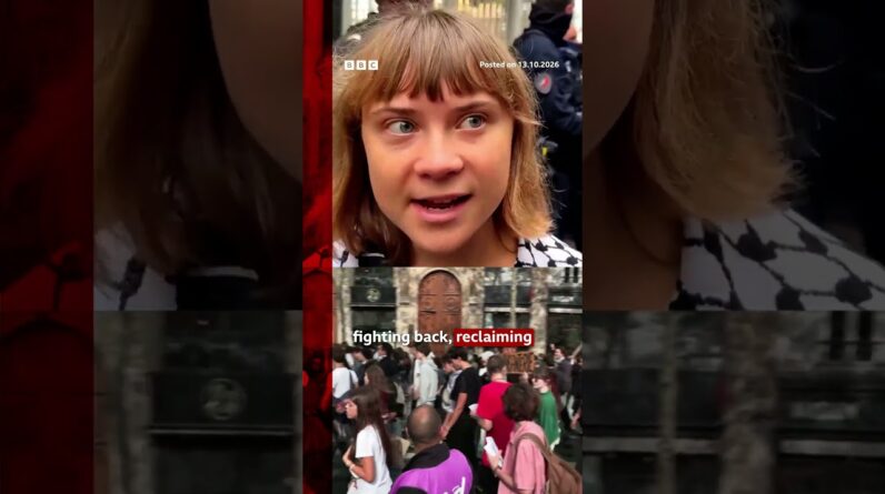 Greta Thunberg joins France school protests. #France #BBCNews