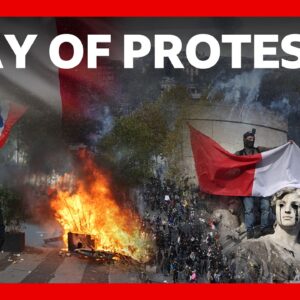 Hundreds arrested across France during day of major protests | BBC News