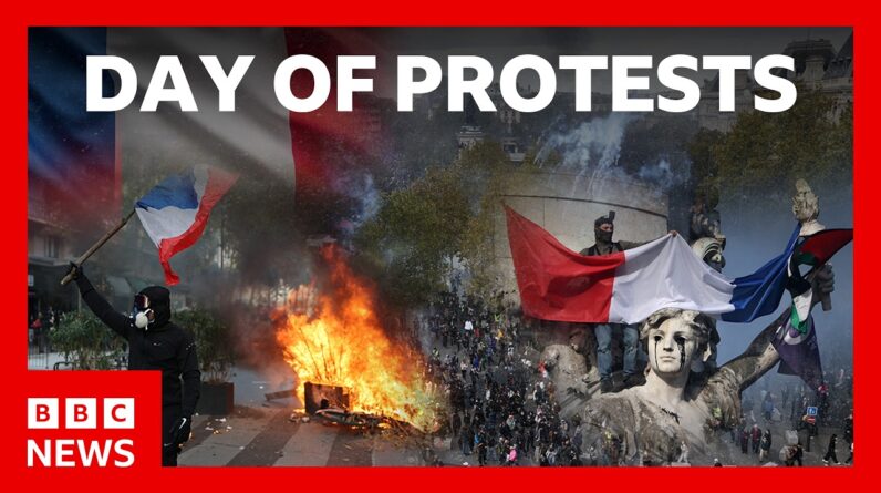Hundreds arrested across France during day of major protests | BBC News