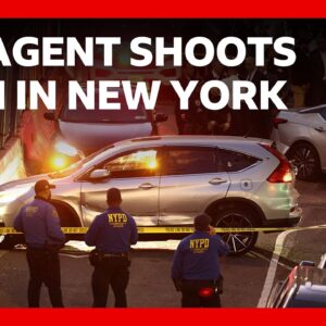 ICE agent shoots man in New York City | BBC News
