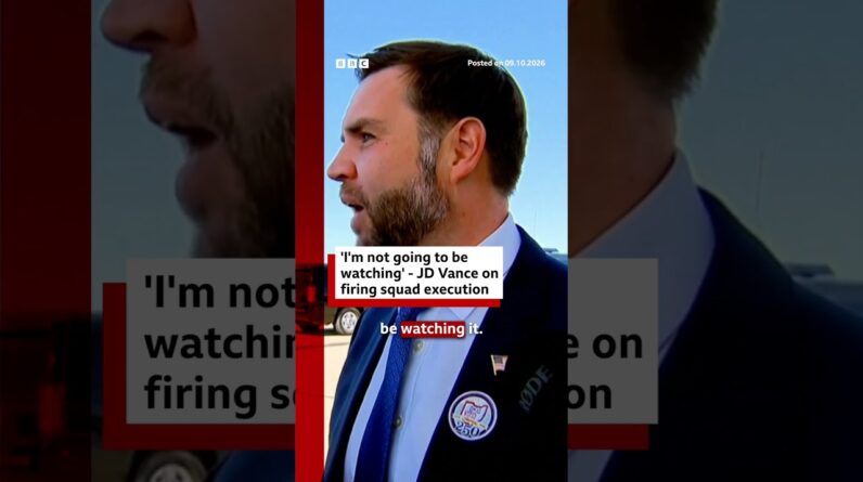 JD Vance casts doubt on firing squad execution and says he will not watch it. #JDVance #US #BBCNews