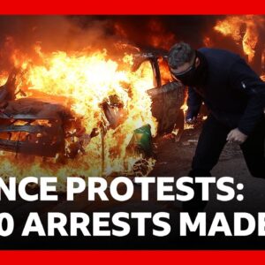 Macron calls for 'calm and order' after weekend of protests and disorder in France | BBC News