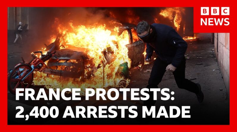 Macron calls for 'calm and order' after weekend of protests and disorder in France | BBC News