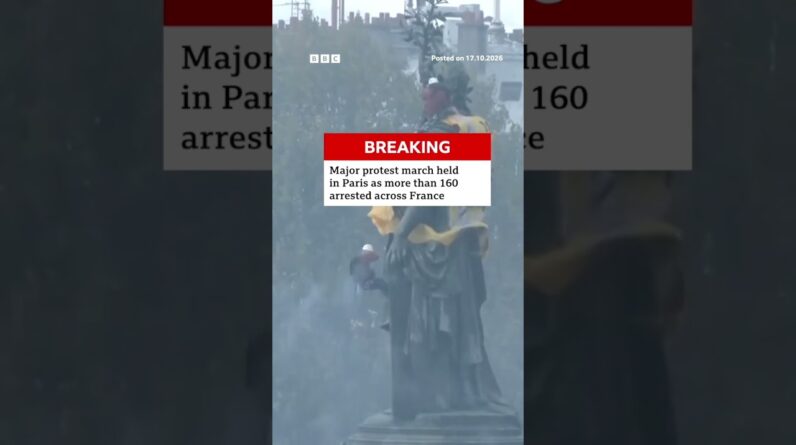 Major protest march held in Paris. #Paris #France #bbcnews