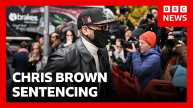 Chris Brown given suspended eight-month prison sentence over nightclub attack | BBC News