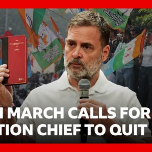 Indian opposition leaders march to top court to demand election chief resign | BBC News